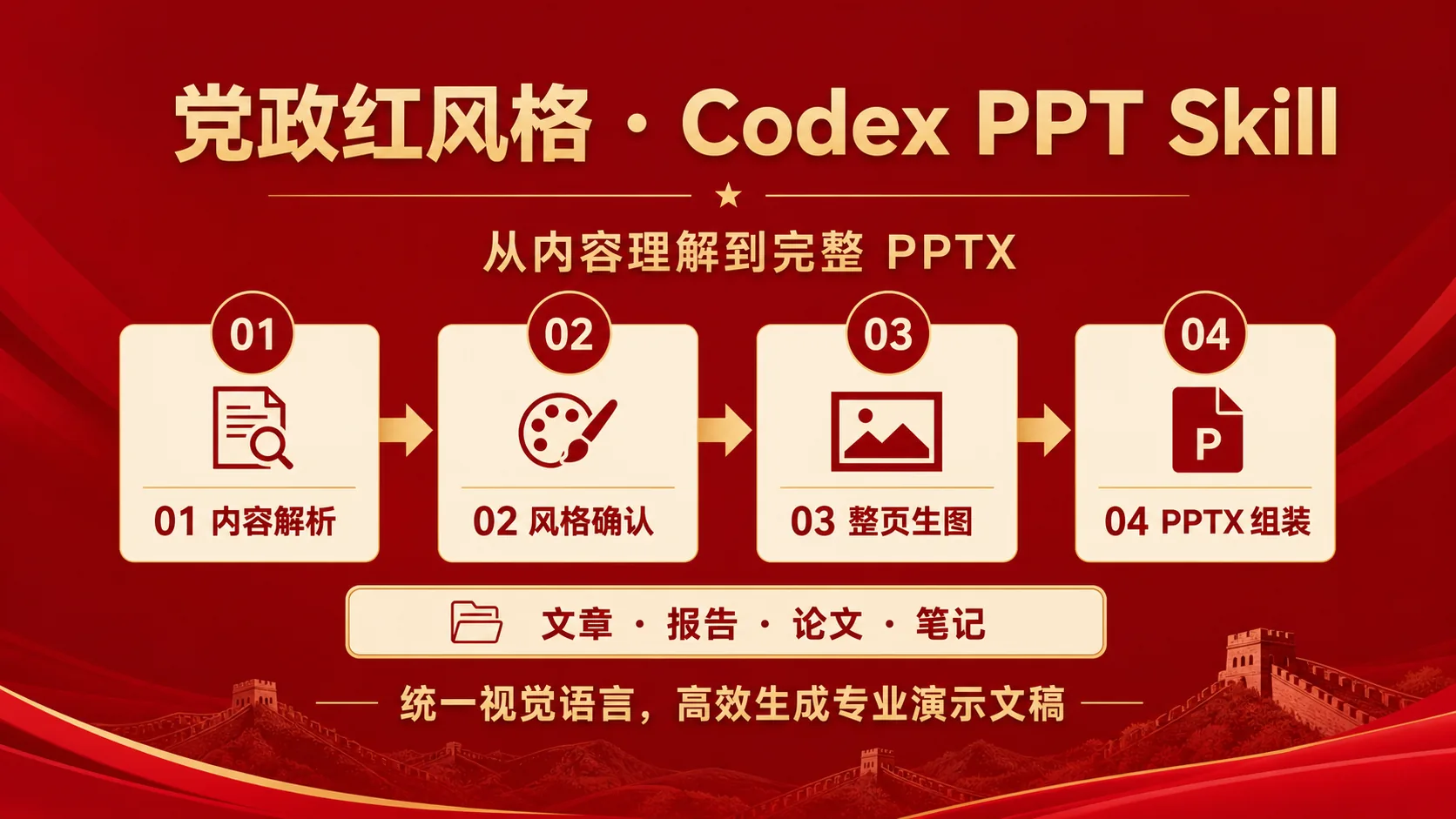 党政红风格风格预览