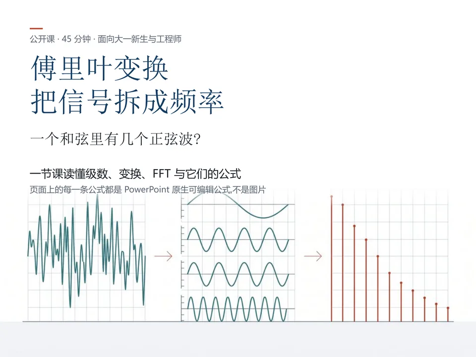 傅里叶变换:把信号拆成频率封面
